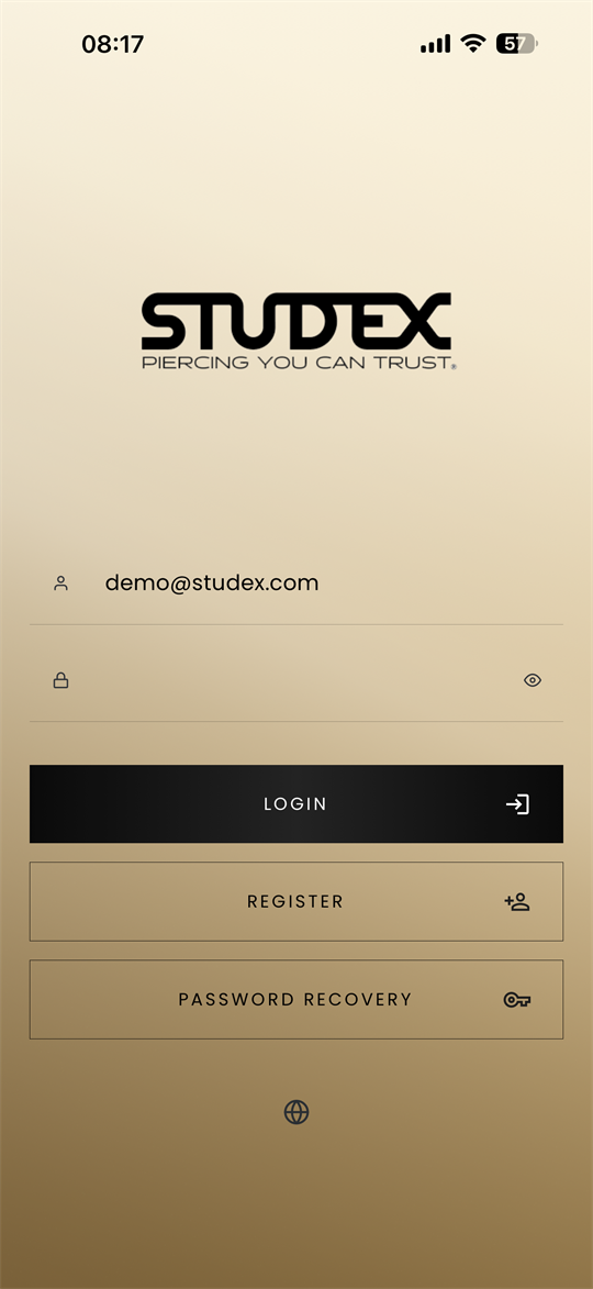 STUDEX login screen